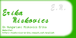 erika miskovics business card